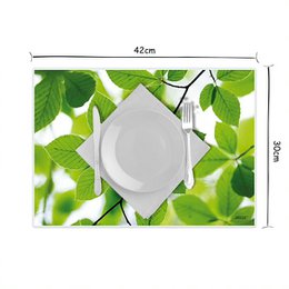 Artipics manteles individuales haya claro 4 piezas manteles individuales plástico lavable cada uno 42 x 30 cm verde verano natural decoración de mesa para la cocina, comedor, invitados, interior, exterior