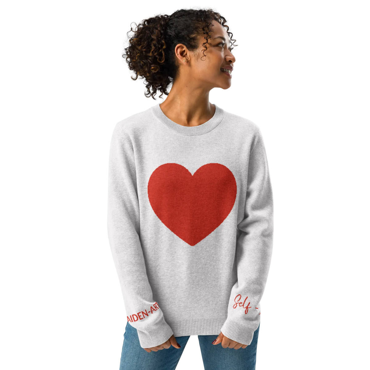 Heart - Pull col rond tricoté BLEACH