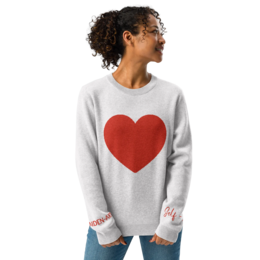 Heart - Pull col rond tricoté BLEACH