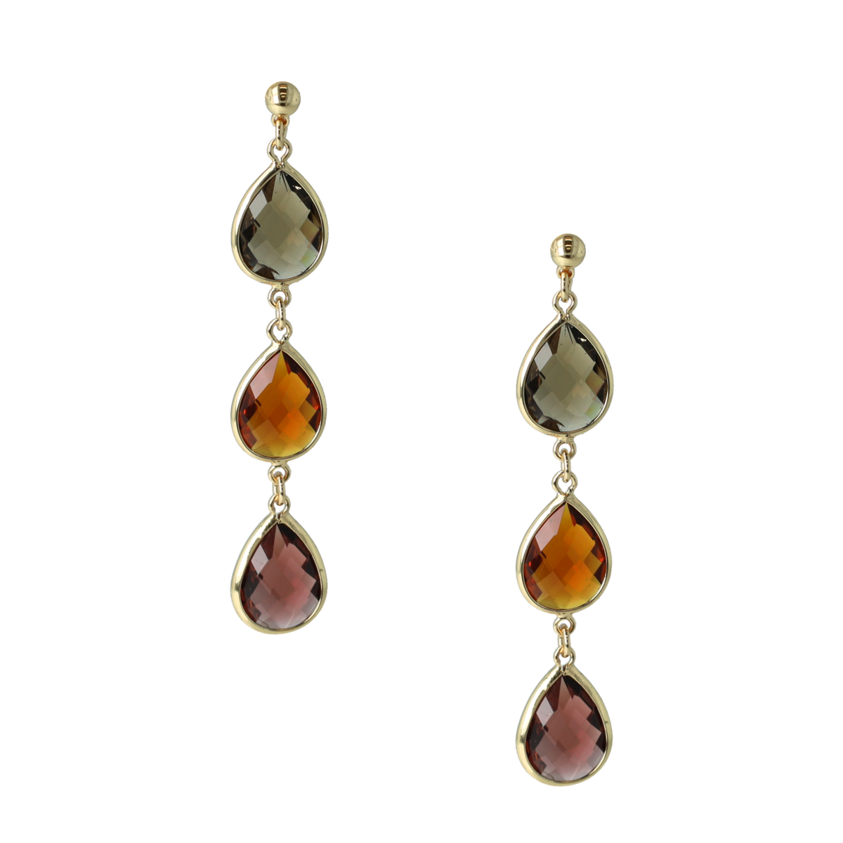 Boucles D'oreilles Longue Plage Orange