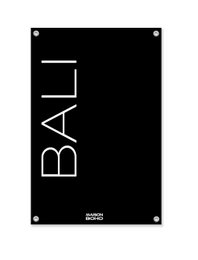 Udendørs haveplakat | Bali | Sort | 70x100 cm