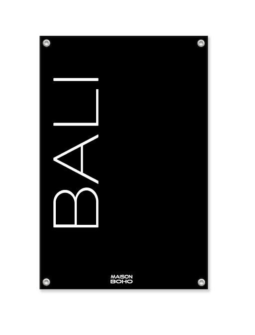 Udendørs haveplakat | Bali | Sort | 70x100 cm