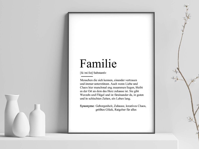Définition "Famille" Poster