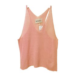  Sleeveless olive green tank top with an open back design.