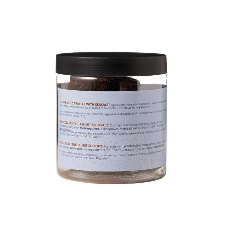 Meersalz-Schokoladentrüffel Geschenkglas 130g | Luxuriöse Meersalzschokolade