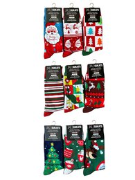 Sukats® Los casuales | 3, 6 o 9 pares | Calcetines para Mujer y Hombre | Calcetines navideños | Calcetines felices | Calcetines de regalo