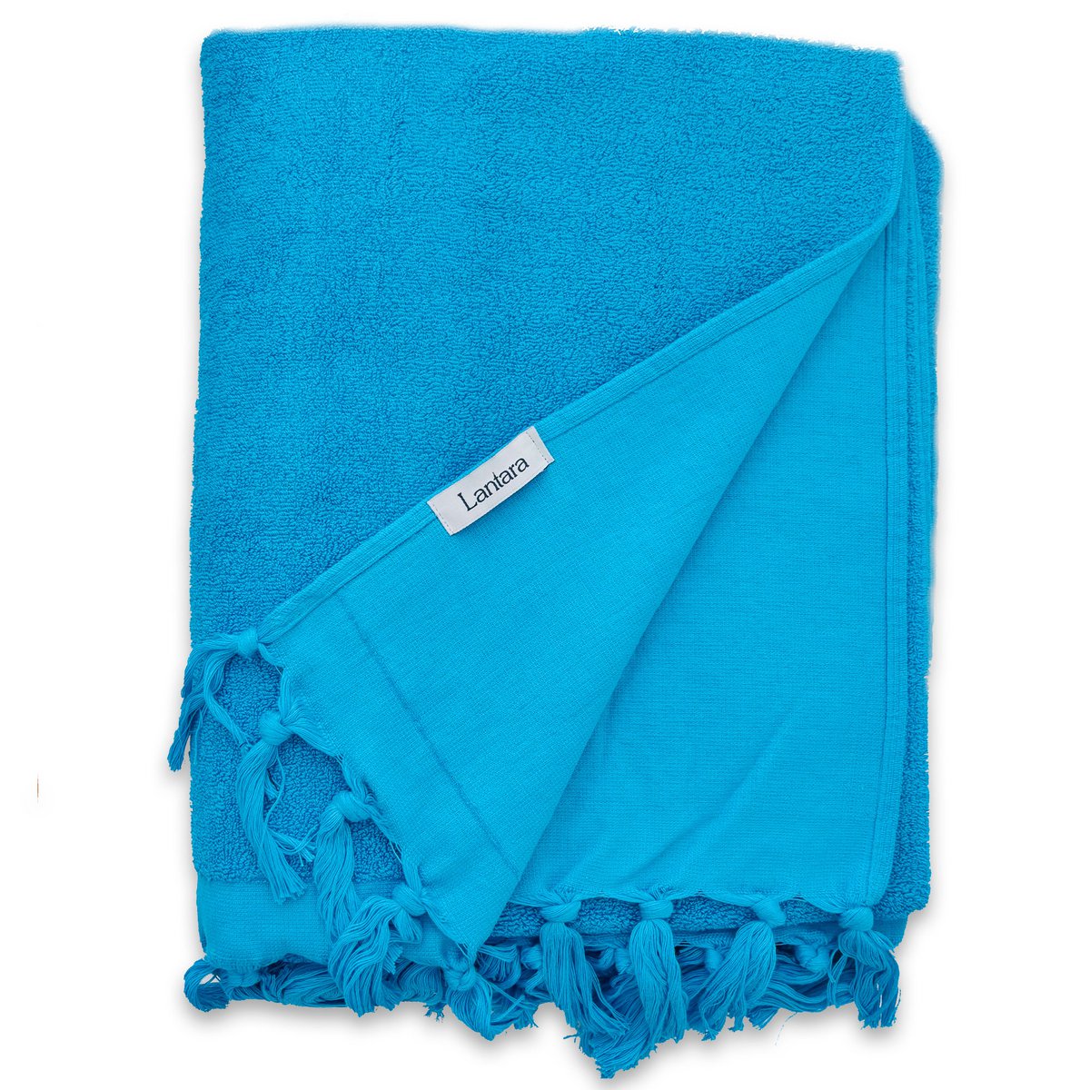 Hammam handdoek Terry Doek - Turquoise Blue - 90x206cm
