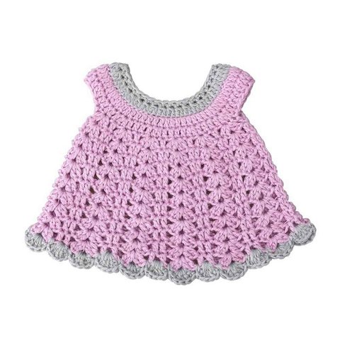 Crocheted dress for play dolls