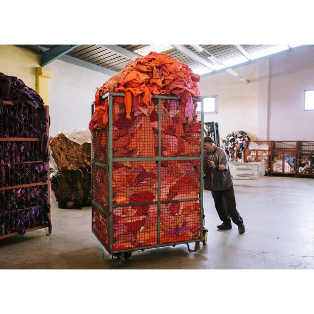 Untersetzer-Set mit 4 Herzen – recycelte Kleidung