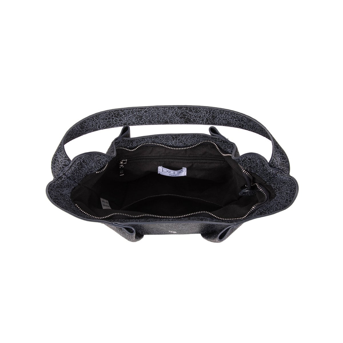 Borsa a tracolla Marte in pelle vegana nera
