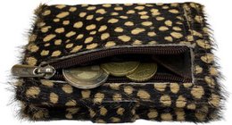 Porta del miniwallet Pass Stampa animale marrone scuro