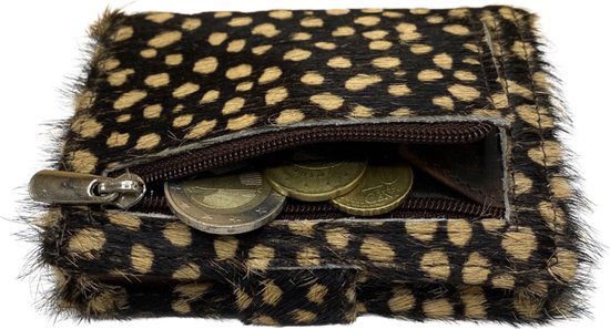 Porta del miniwallet Pass Stampa animale marrone scuro