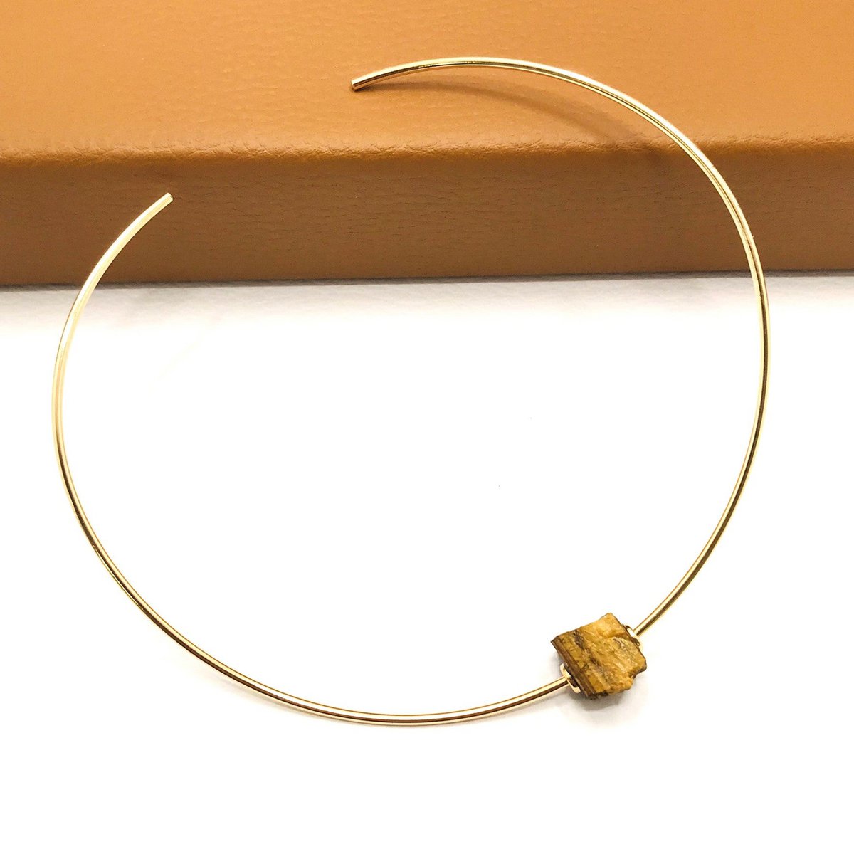 Ruwe Edelsteen Choker - Tijgeroog