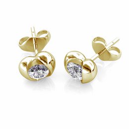 Simply Love øreringe - guld og krystal