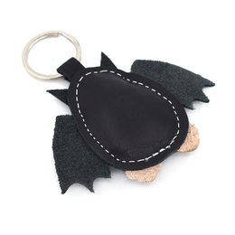 Cute Little Bat Leather Animal Keychain