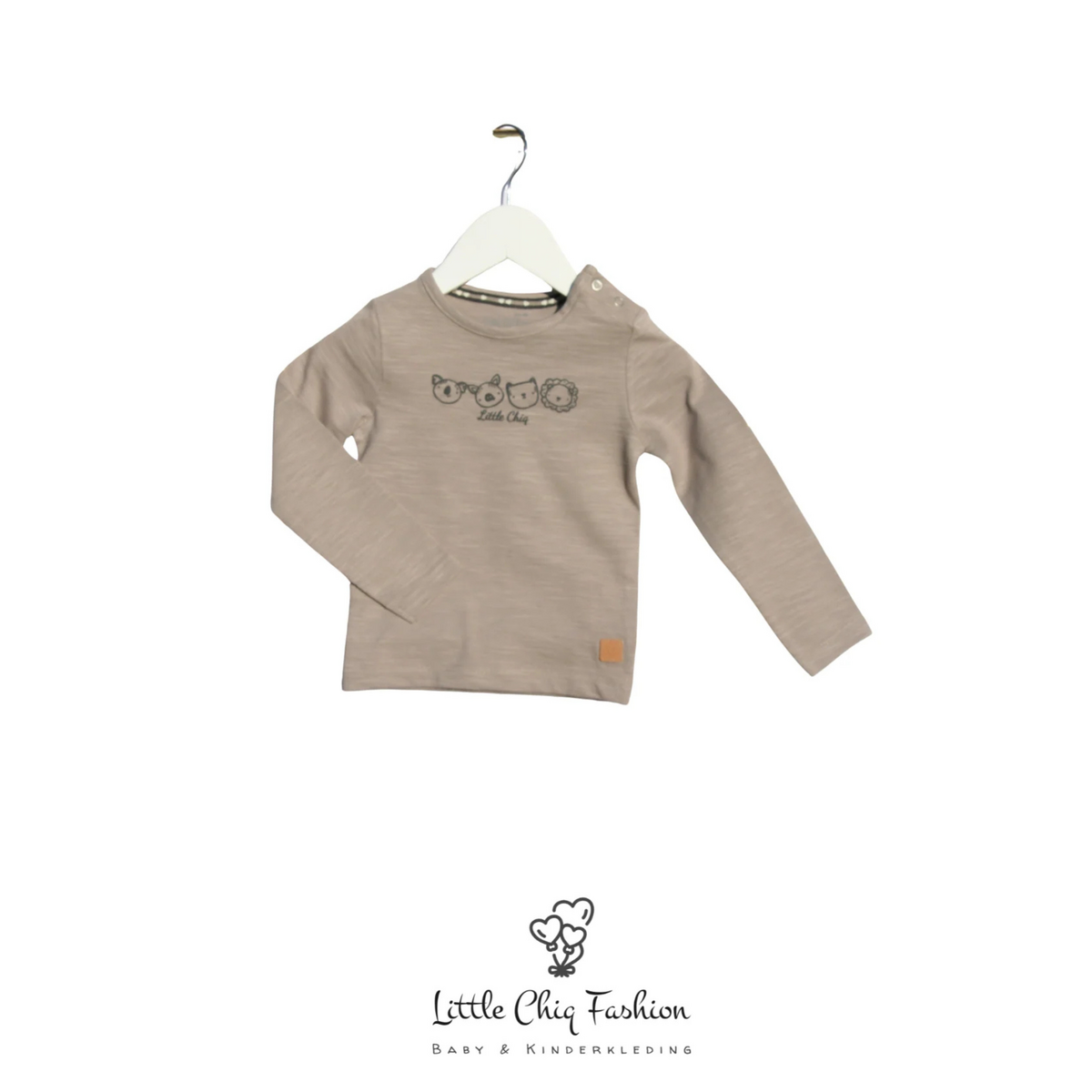 Little Chiq Baby Longsleeve beige animal print