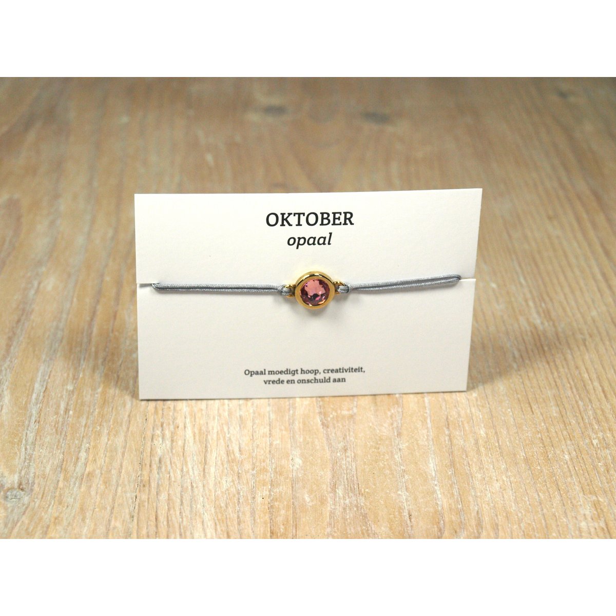 per stuk.Geboortesteen armbandjes swarovski goud