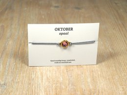 per stuk.Geboortesteen armbandjes swarovski goud