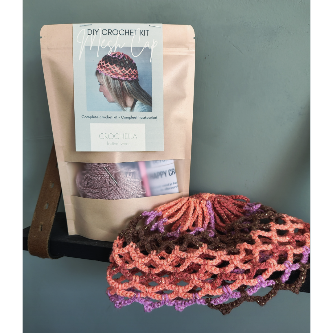 DIY Complete Package Learn to Crochet Mesh Cap