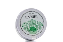 Essential body butter, a rich, moisturizing cream with a natural, herbal scent.