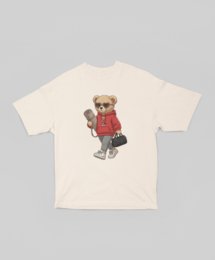 Oversized T-Shirt Yoga Girl Bear
