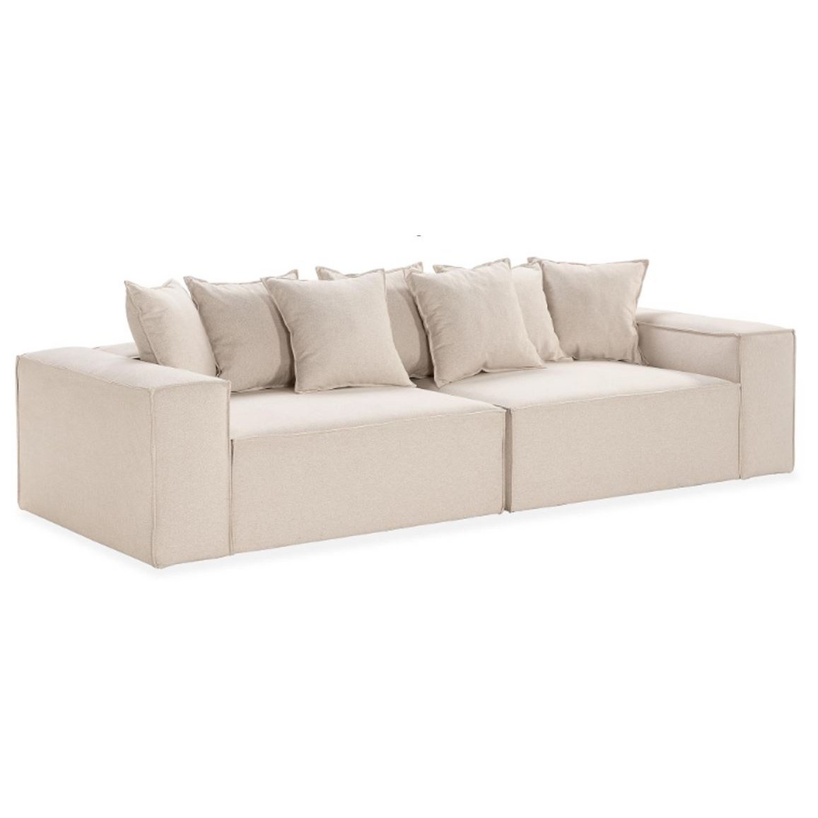 Van Morris 4-seater Sofa, Beige Chenille, removable & washable covers