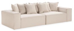 Van Morris 4-seater Sofa, Beige Chenille, removable & washable covers