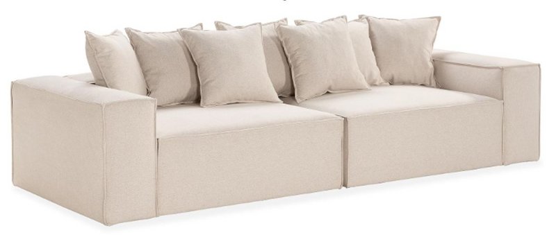 Van Morris 4-seater Sofa, Beige Chenille, removable & washable covers