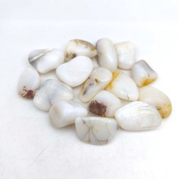 Trommelstenen - Witte Opaal (200 g)