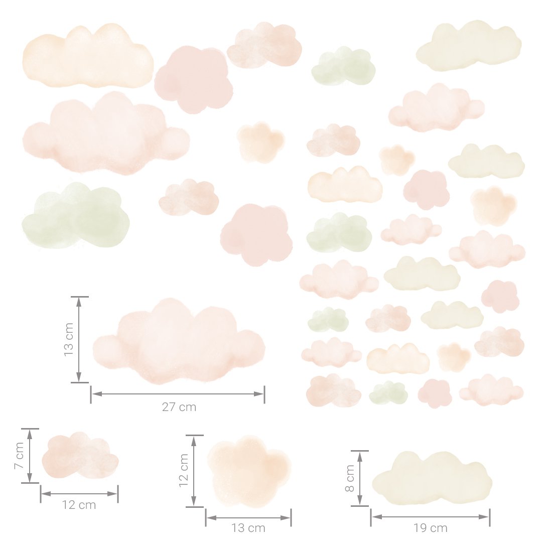 Muursticker | Wolkenbeige