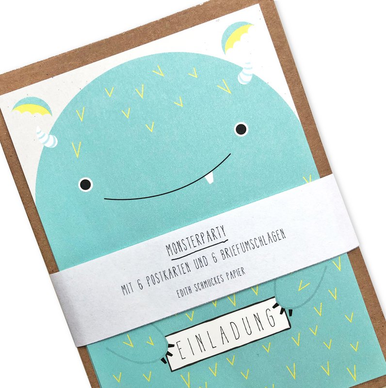 "Monster Party" invitation set
