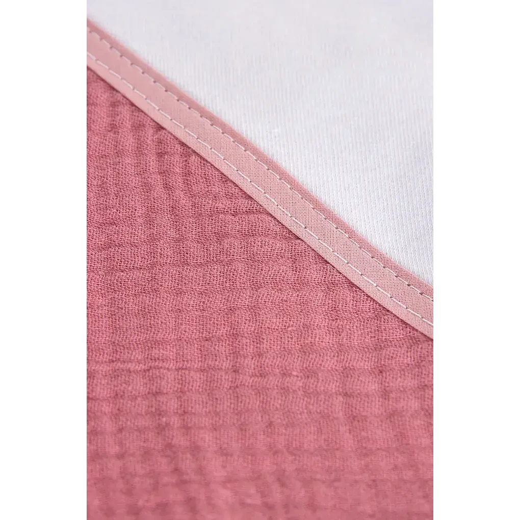 Muselina para bebé con borde, rosa