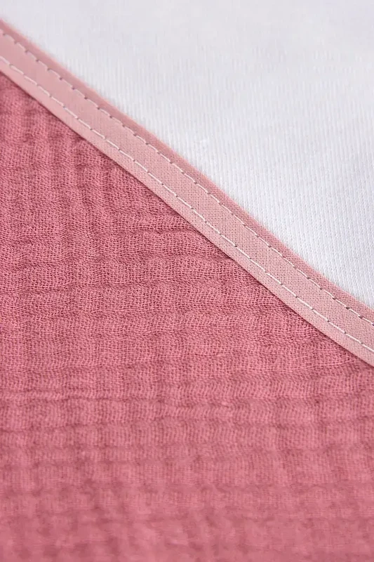Muselina para bebé con borde, rosa
