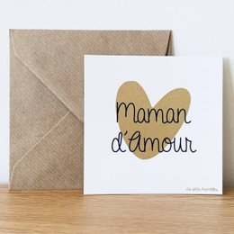 Card and envelope - Maman d'Amour