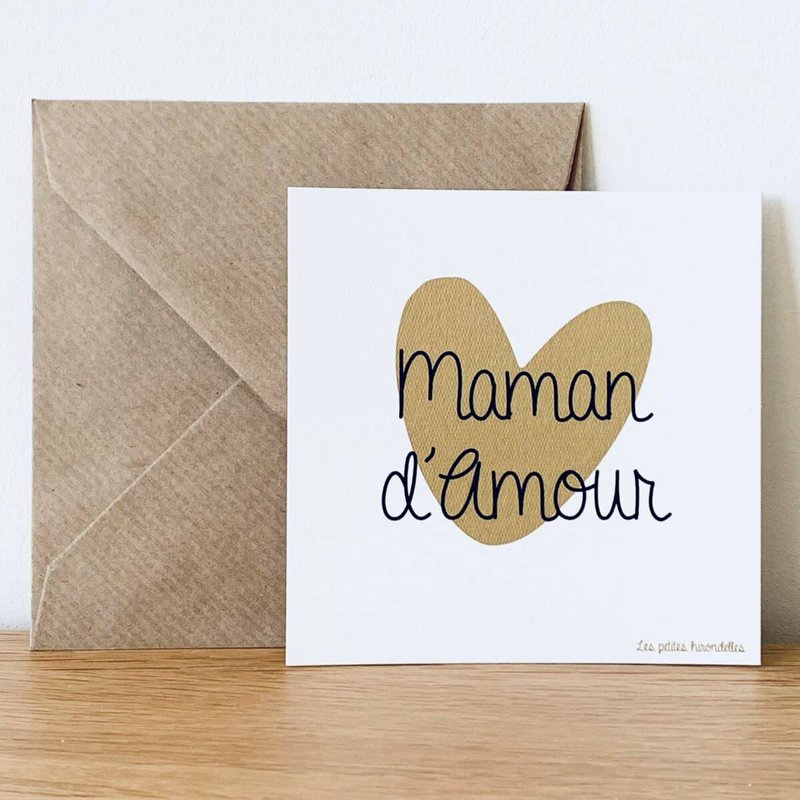 Card and envelope - Maman d'Amour