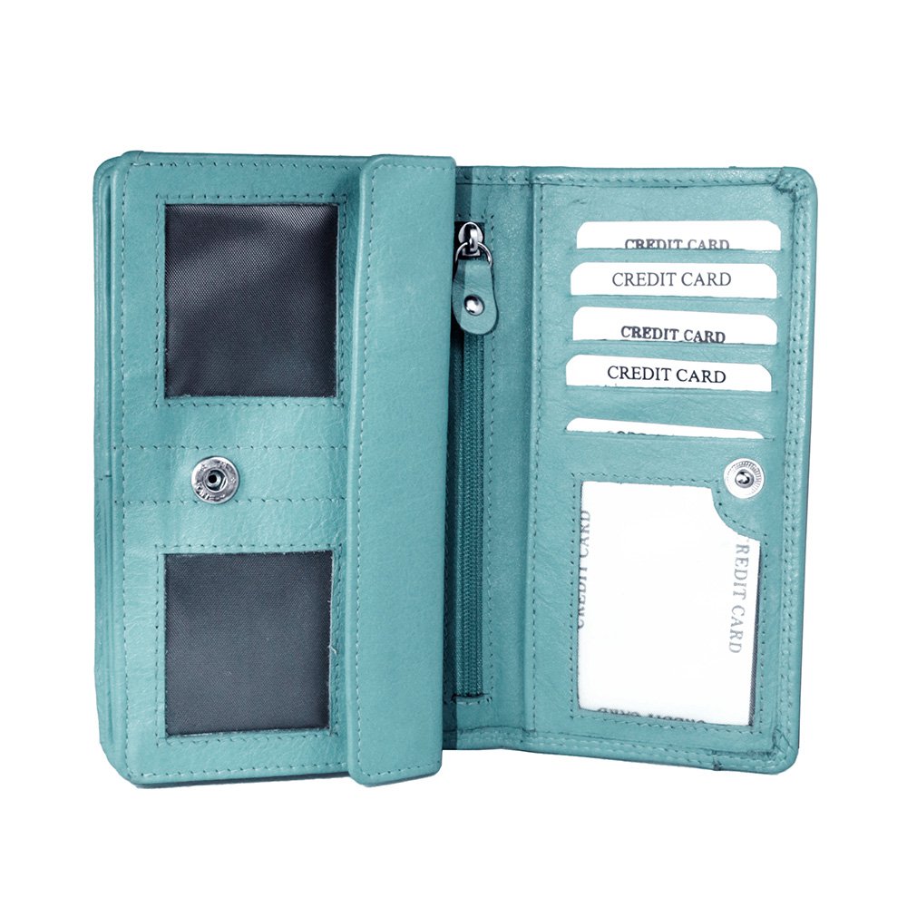Portefeuille Femme en Cuir RFID - Portefeuille Femme en Cuir - Modèle Harmonica
