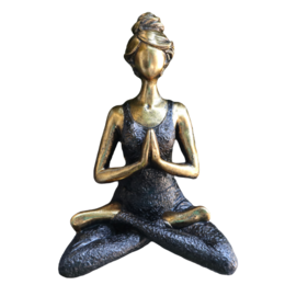 Figure Yoga Lady - Bronze & Noir 24cm