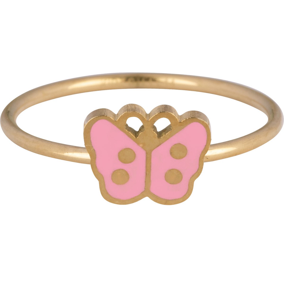 KR103 Butterfly Kinderring aus Goldstahl