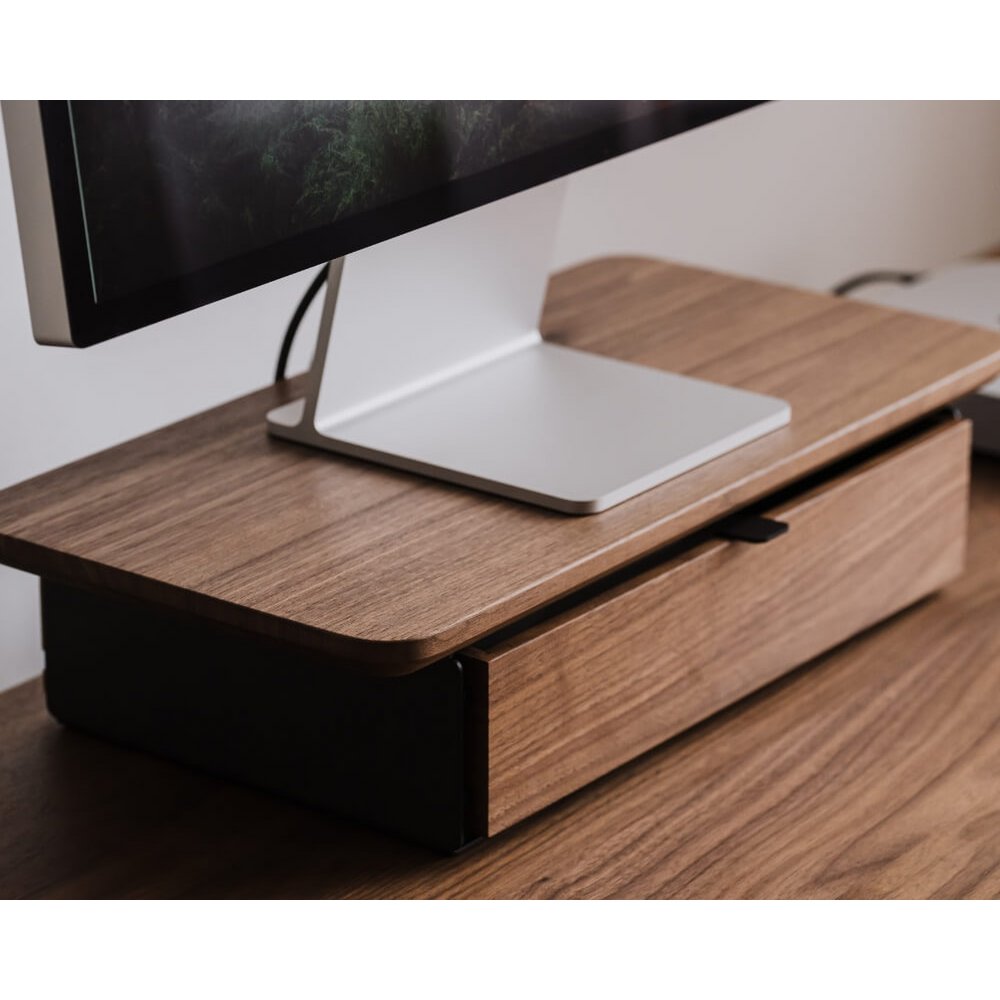 Mensola da scrivania Mini - Supporto per monitor con cassetto