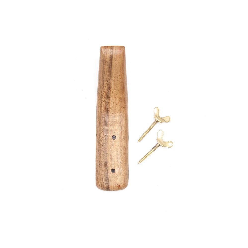 Coat Hook wood and brass, Brut Homeware