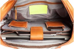 Sencillo Briefcase - Cognac yellow