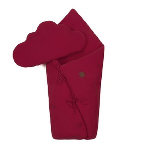 BIO muslin QUILT with pillow BABY HORN Strawberry