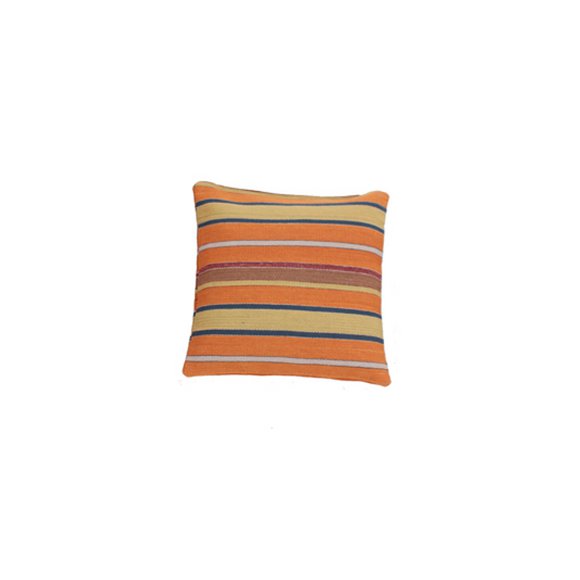 Hazan Kelim Cushion Stripes Orange Gold 45 x 45 cm