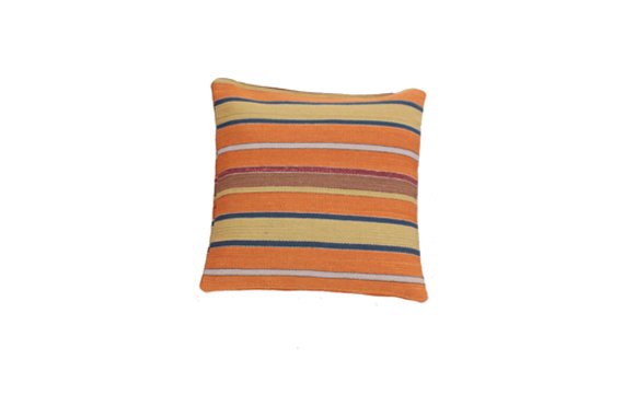 Hazan Kelim Cushion Stripes Orange Guld