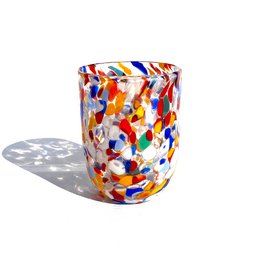 Canova glass glasses of Murano glass, made on the island of Murano, blow and handmade by masters Vetrai - Special Edition - 380 ml.