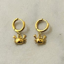 Minimale krabhoep oorbellen