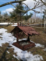 Vogelhäuschen, hängendes Vogelhäuschen aus Holz
