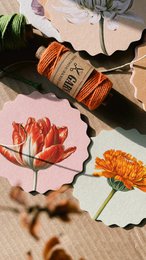 Coasters 10 motifs flowers - 12 sets
