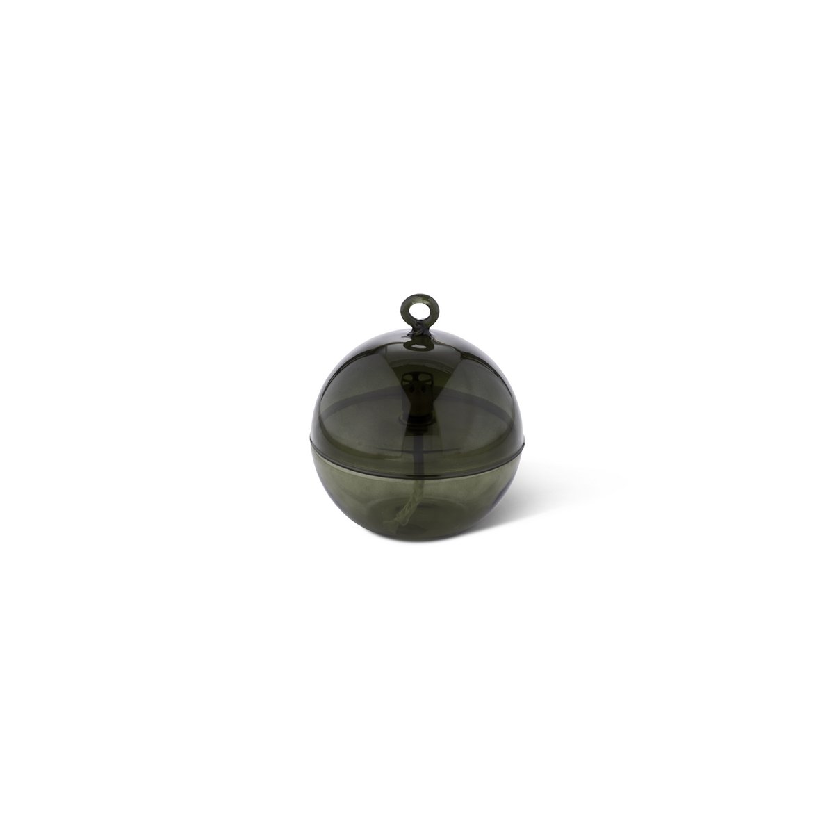 Olielamp Round cover green brass M
