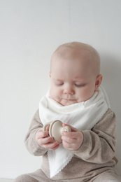 Silikone babyfoder - Oyster Beige